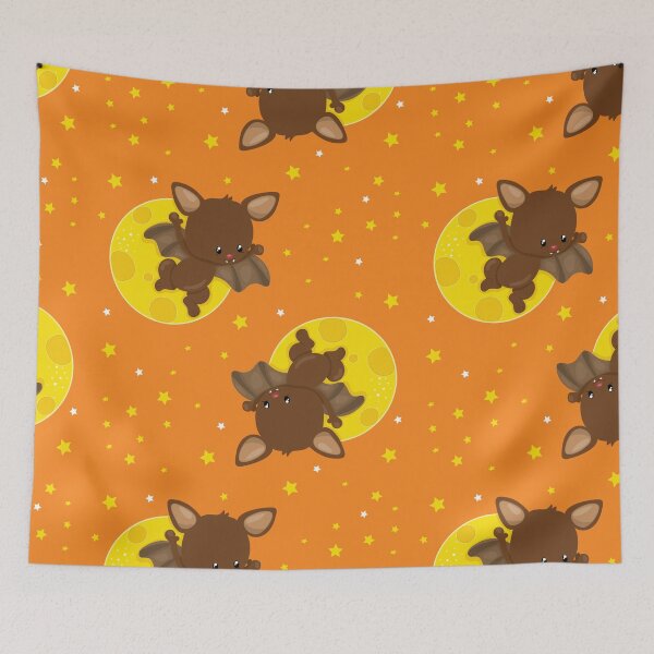 Item preview, Happy Halloween bat pattern designed and sold by wolfgangrainer.