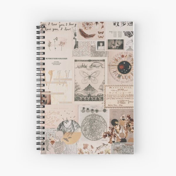 Cute vintage collage Spiral Notebook