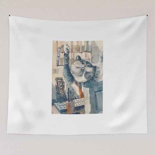 Item preview, Tired cat engineer designed and sold by PetPetArt.