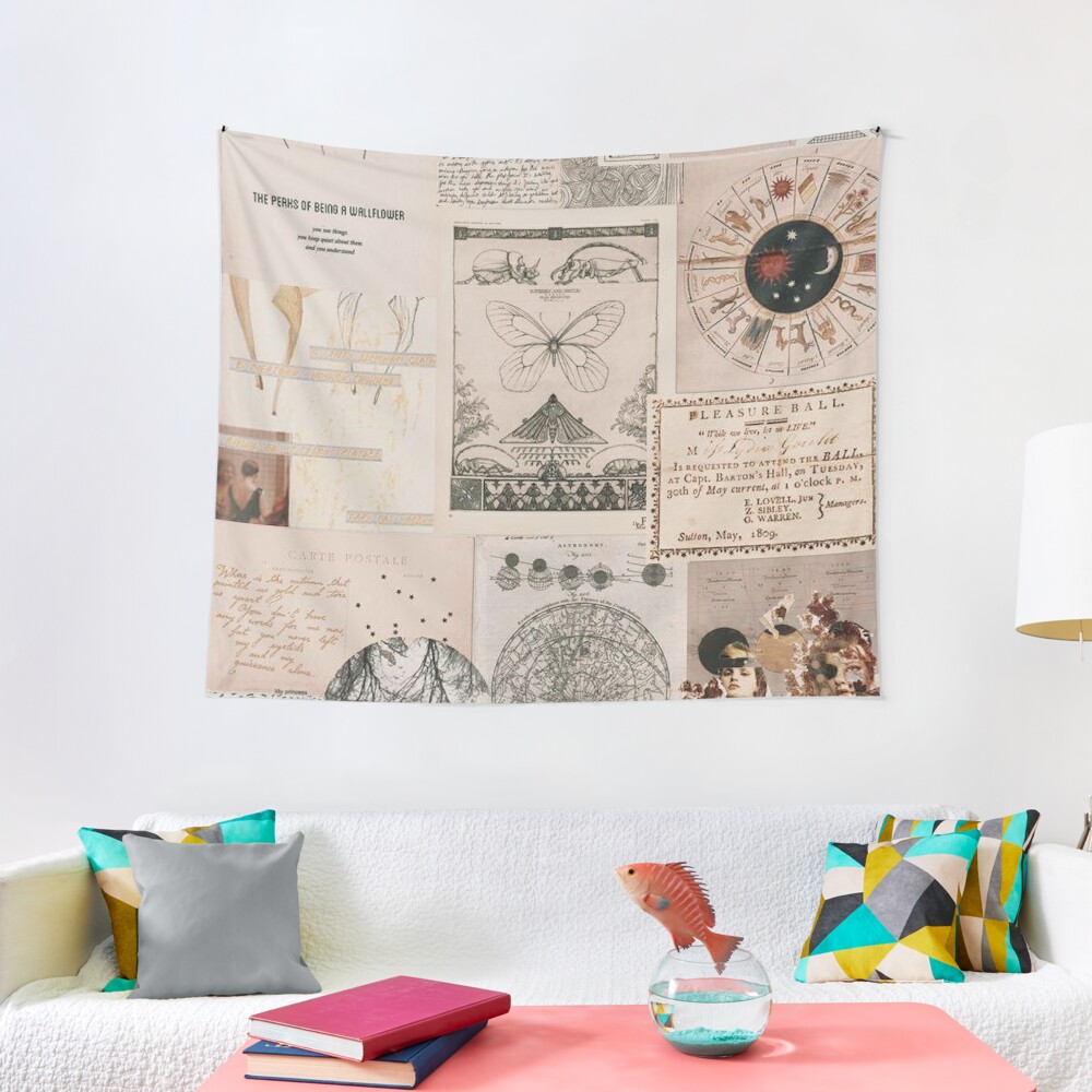 Disover Cute vintage collage Tapestry