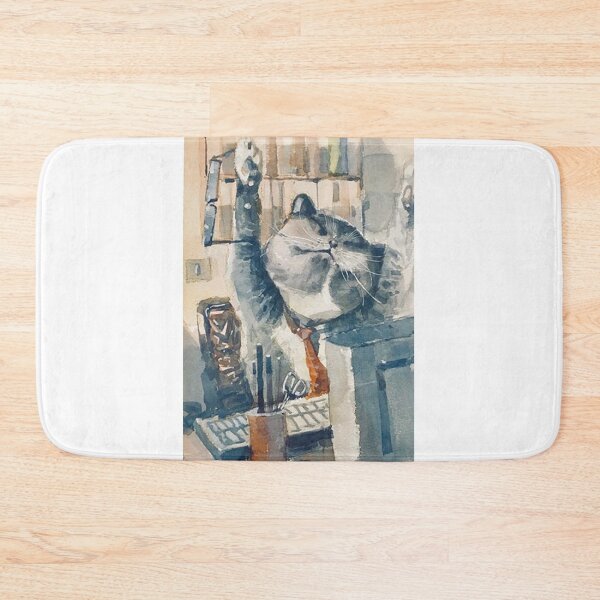 Item preview, Tired cat engineer designed and sold by PetPetArt.