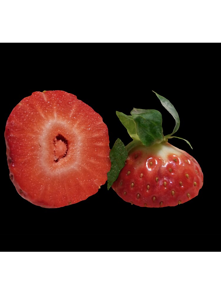 A Macro Shot Of A Strawberry Cut In Half Kids T Shirt By Kneff Redbubble