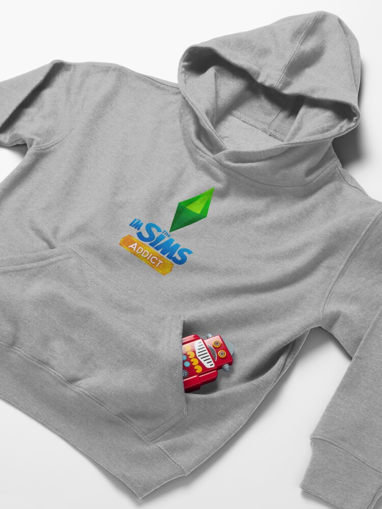 Alternate view of I'm The Sims Addict Kids Pullover Hoodie