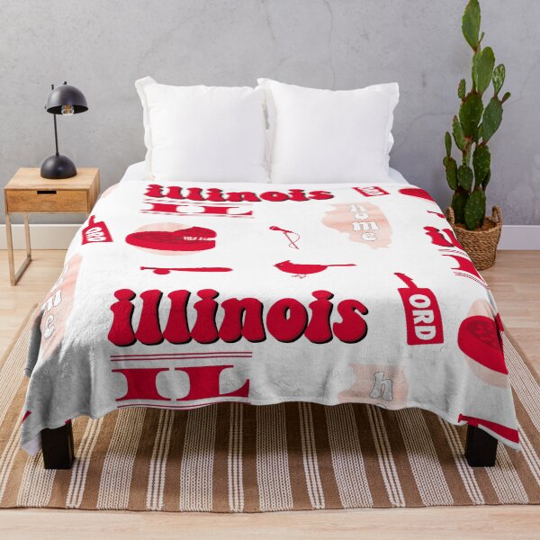 Item preview, Red Watercolor Illinois US State Sticker Pack designed and sold by The-Goods.