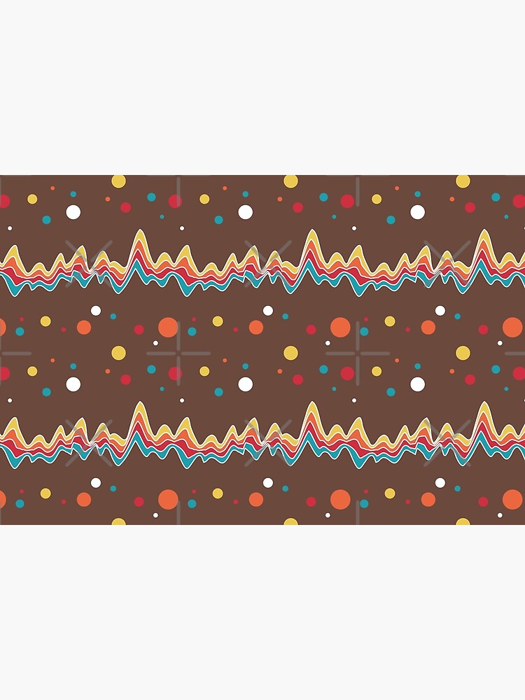 rainbow ecg and colorful confetti on chocolate by nobelbunt