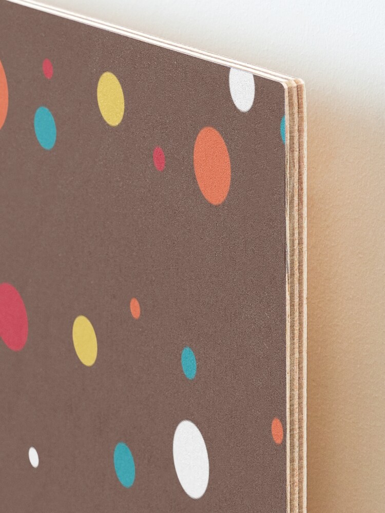 Alternate view of rainbow ecg and colorful confetti on chocolate Mounted Print