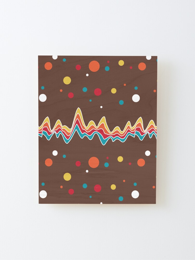 Alternate view of rainbow ecg and colorful confetti on chocolate Mounted Print