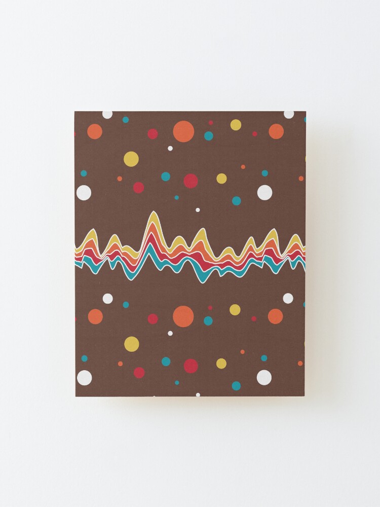 Alternate view of rainbow ecg and colorful confetti on chocolate Mounted Print
