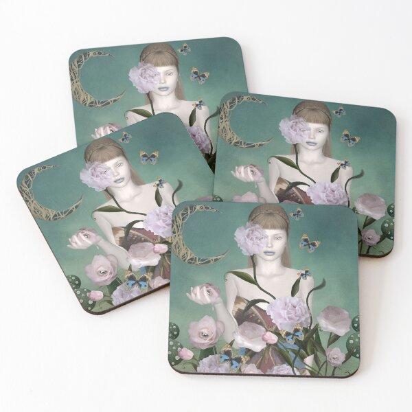 Item preview, Surreal redhead portrait with strange flowers designed and sold by Ellerslie.