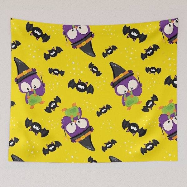 Item preview, Happy Halloween owl pattern designed and sold by wolfgangrainer.