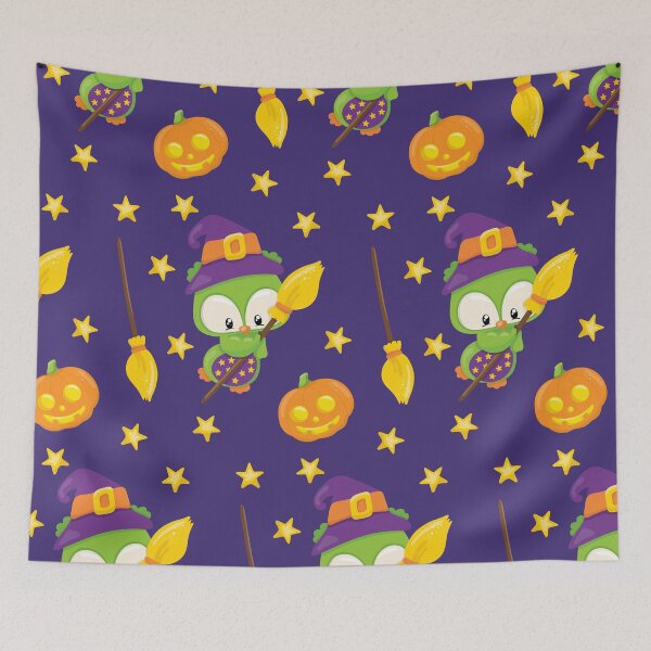 Item preview, Happy Halloween owl pattern designed and sold by wolfgangrainer.