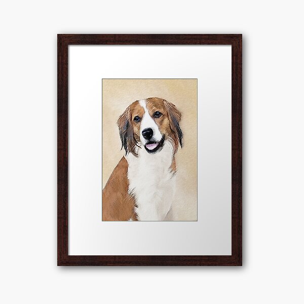"Nederlandse Kooikerhondje Painting Dog Art" Framed Art Print for