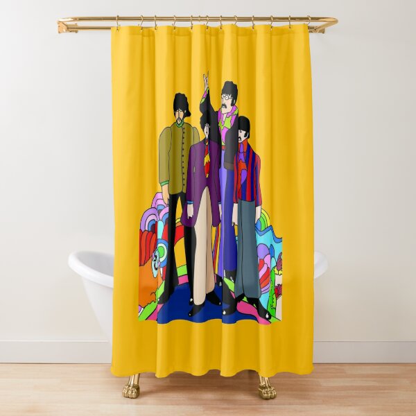 Details about   Yellow Submarine Shower Curtain Treasure Chest Print for Bathroom 