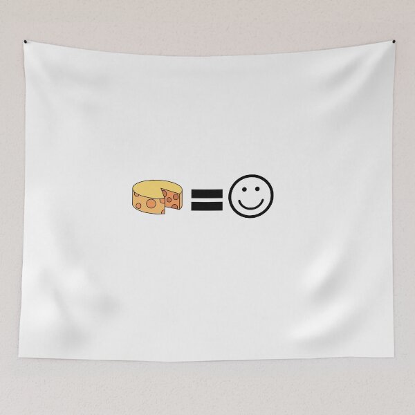 Item preview, Cheese Equals Happiness Happy Sarcastic Funny Cute Foodie Foodlover Birthday Gift Idea designed and sold by EpsilonEridani.
