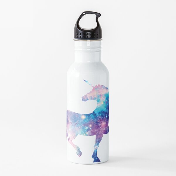 Cosmic watercolor unicorn Water Bottle