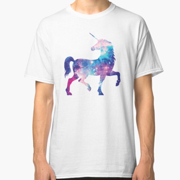Cosmic watercolor unicorn Classic T-Shirt