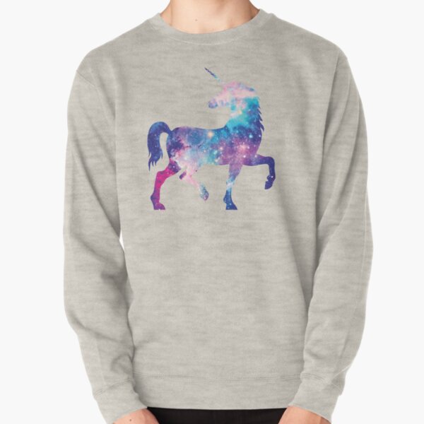 Cosmic watercolor unicorn Pullover Sweatshirt