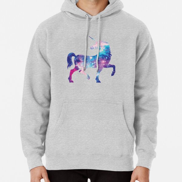 Cosmic watercolor unicorn Pullover Hoodie