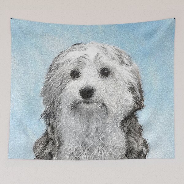 Item preview, Lowchen Painting - Cute Original Dog Art designed and sold by alpendesigns.