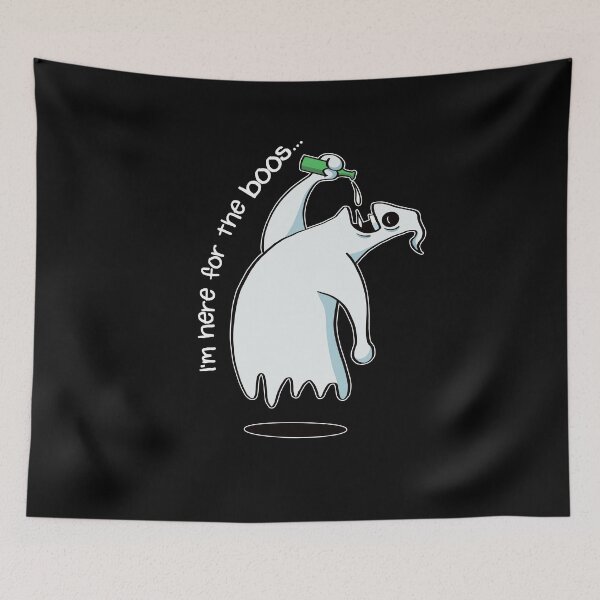 Item preview, Im Here For The Boos- Drunk Ghost Spooky, Funny Halloween Design designed and sold by Merch-Tees.