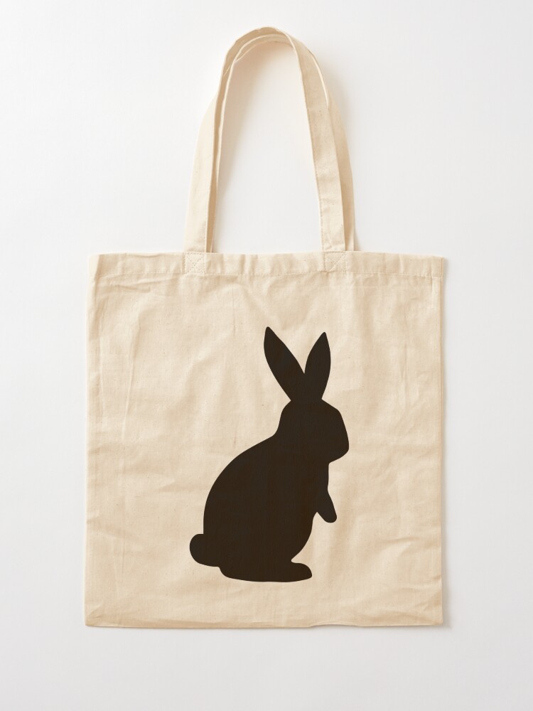 Alice in Wonderland Rabbit Tote Bag Black Rabbit Tote Bag Rabbit