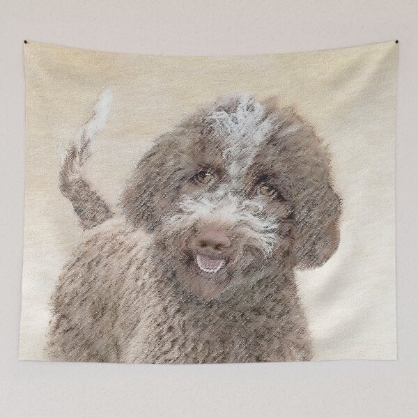 Item preview, Lagotto Romagnolo Painting - Cute Original Dog Art designed and sold by alpendesigns.