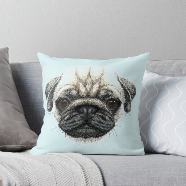 Item preview, Pug Head Portrait Sketch designed and sold by Shiruba.