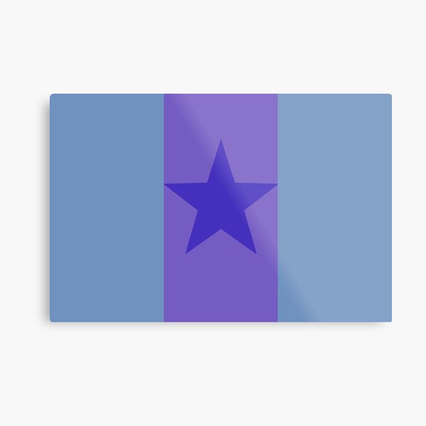 Star Flag In Blue&Purple Metal Print