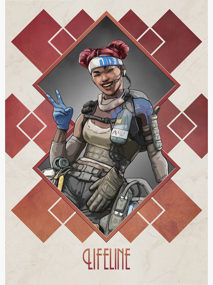 Apex Legends Art Deco Lifeline Character Poster Sticker For Sale By Gemini Phoenix Redbubble