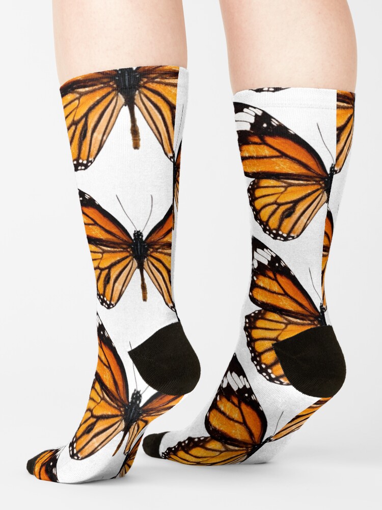 Alternate view of Monarch butterfly sticker Socks