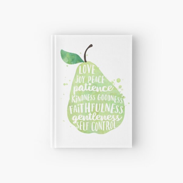 Fruit of the spirit watercolor pear Hardcover Journal