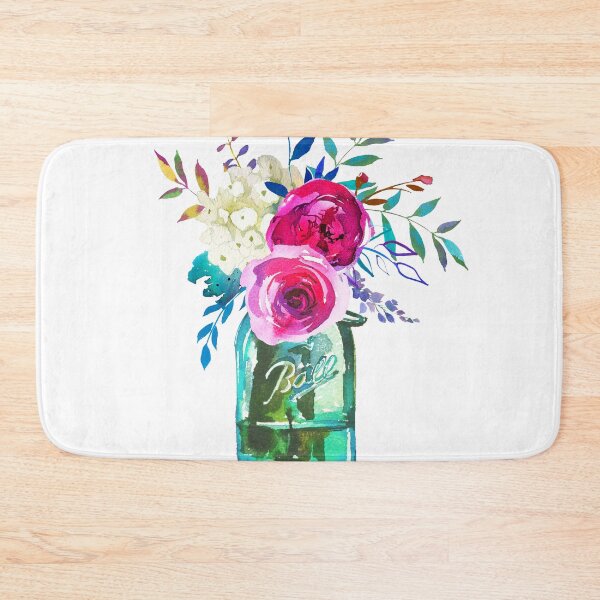 Item preview, Watercolor mason jar flowers   designed and sold by SouthPrints.