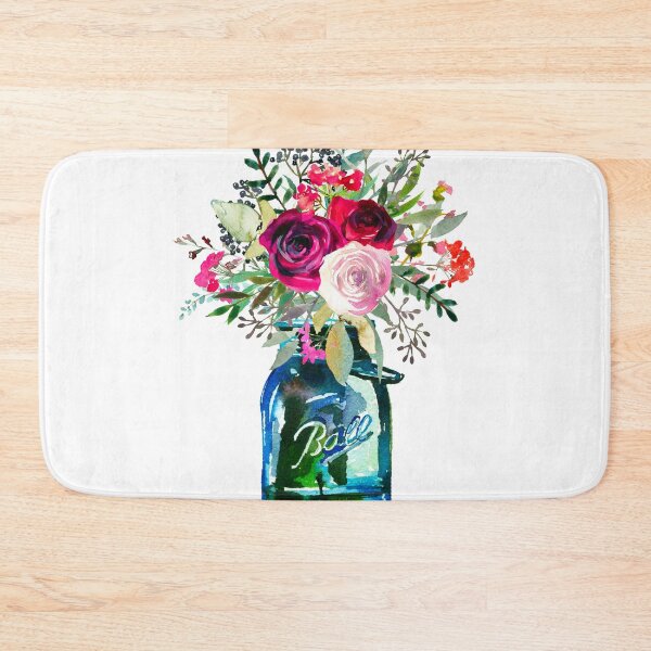 Item preview, Watercolor mason jar flowers  designed and sold by SouthPrints.