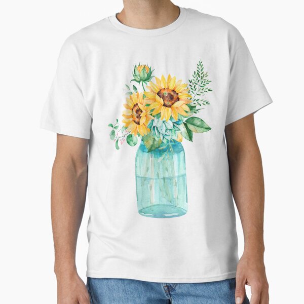 Artikel-Vorschau von Sonnenblumen, Einmachglas, Sonnenblumenstrauß, Aquarell, Aquarell-Sonnenblumen, designt und verkauft von SouthPrints.