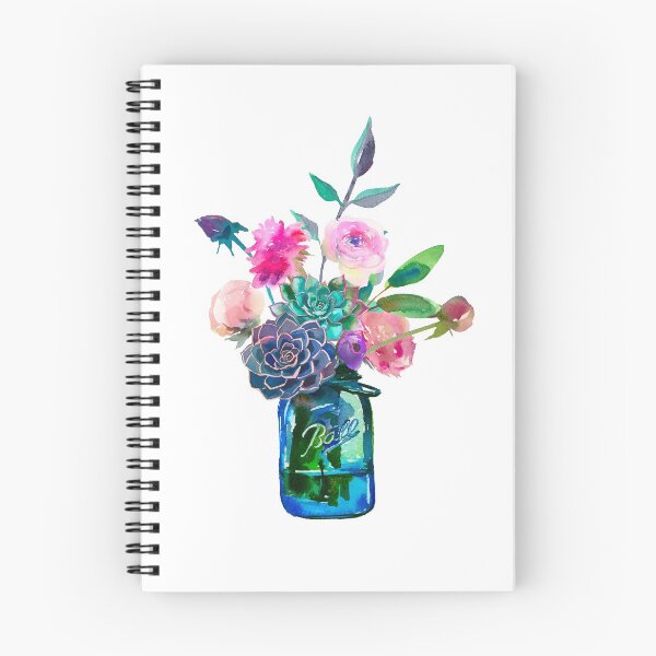 Item preview, Watercolor mason jar flowers designed and sold by SouthPrints.