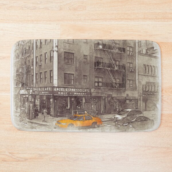 Item preview, NYC Yellow Cabs Bagel Cafe - SKETCH designed and sold by Art-Frankenberg.