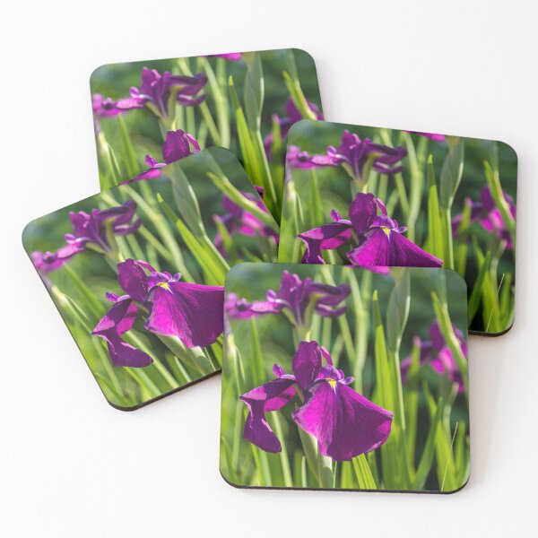 Item preview, Flamboyant Royal Purple Japanese Irises in Bloom - A Garden for Van Gogh designed and sold by Georgia Mizuleva.