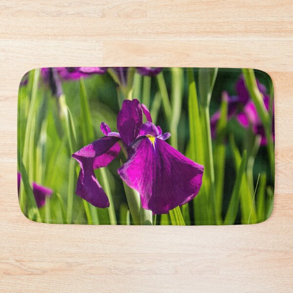 Item preview, Flamboyant Royal Purple Japanese Irises in Bloom - A Garden for Van Gogh designed and sold by Georgia Mizuleva.