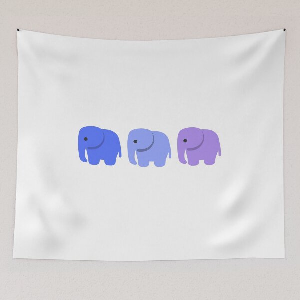 Item preview, Blue Purple Indigo Elephant Cute Funny Happy Sarcastic Spiritual Animal Birthday Gift designed and sold by EpsilonEridani.