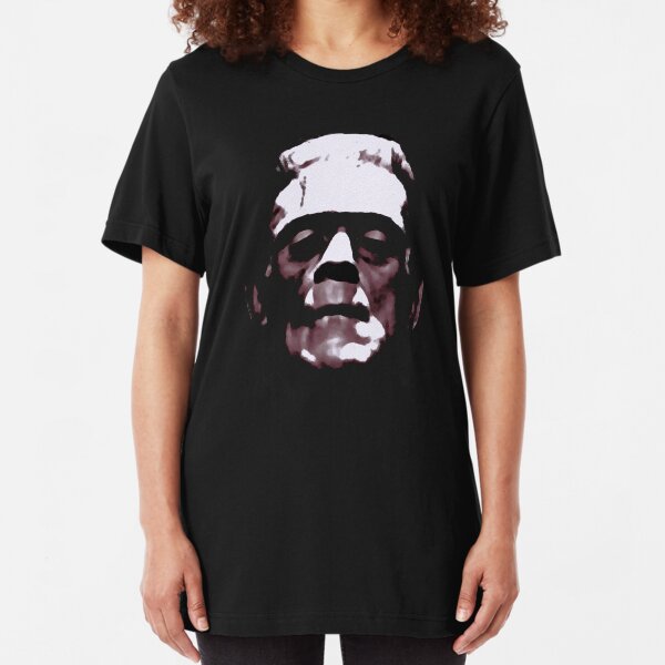 Frankenstein Monster Kult Film Halloween Horror Liebhaber Geschenk T-Shirt Slim Fit T-Shirt