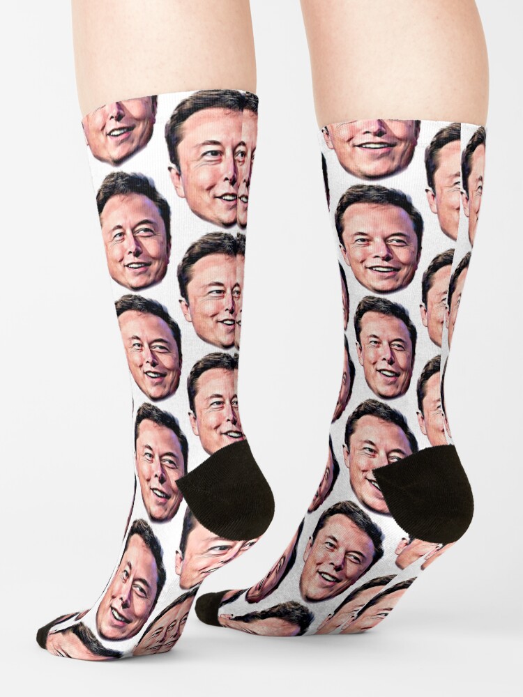 Alternate view of Elon Musk sticker Socks