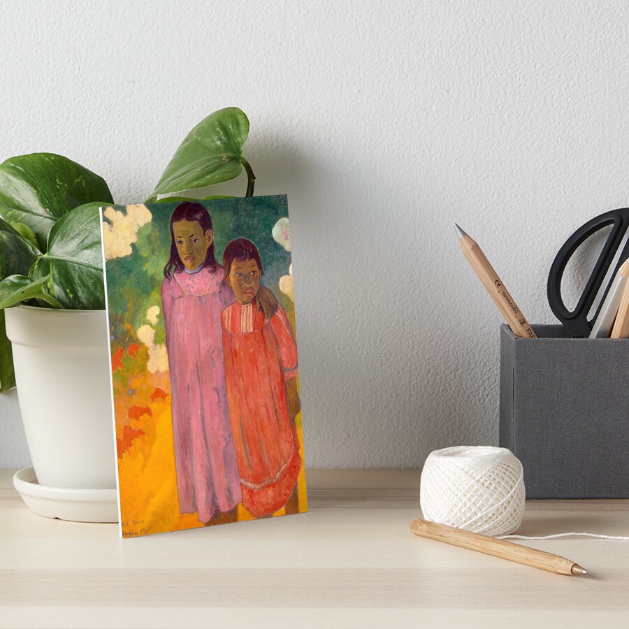 "Paul Gauguin Piti Teina Two Sisters Deux Soeurs" Art Board Print