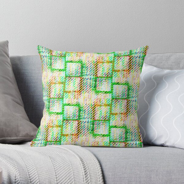 Splat Plaid - Spring Throw Pillow
