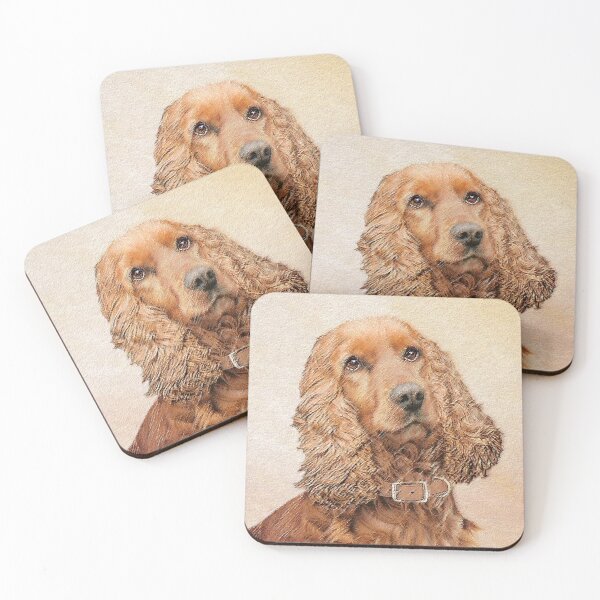 Item preview, English Cocker Spaniel Painting - Cute Original Dog Art designed and sold by alpendesigns.