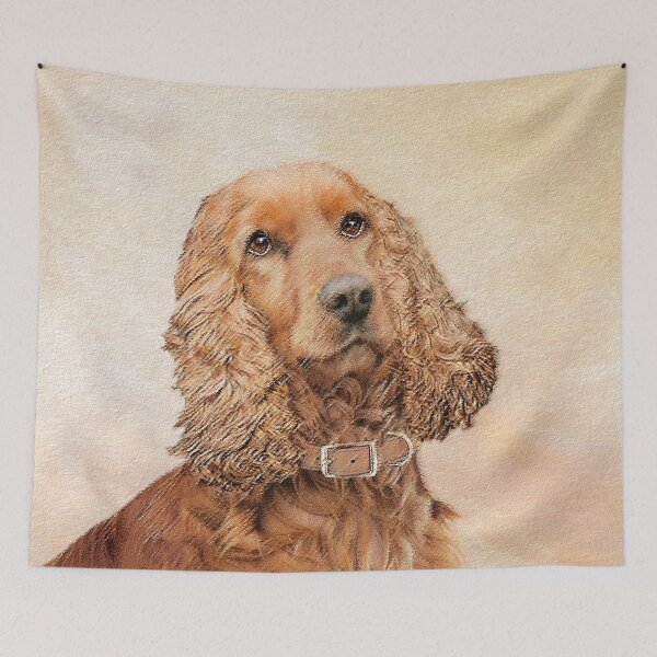 Item preview, English Cocker Spaniel Painting - Cute Original Dog Art designed and sold by alpendesigns.
