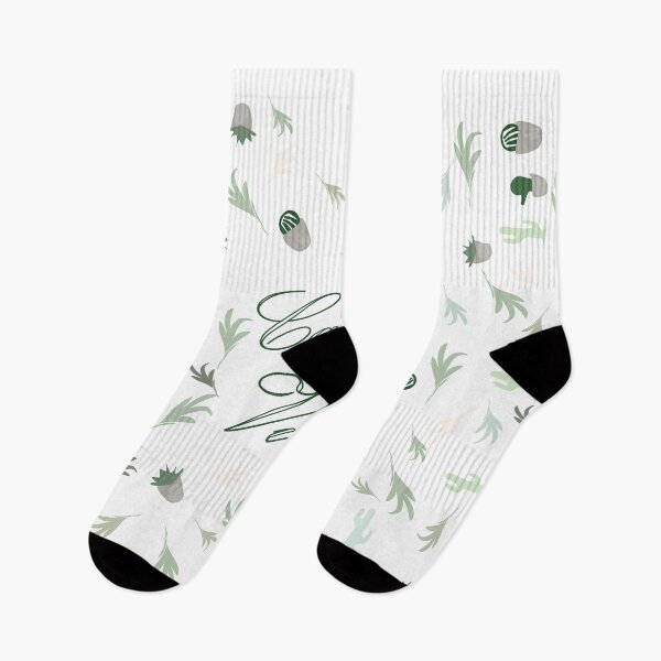 Item preview, Cacti Cactus Succulents Pattern white green cactus-leaves, tropical , desert decor art RedBubble designed and sold by PrintedDreams.