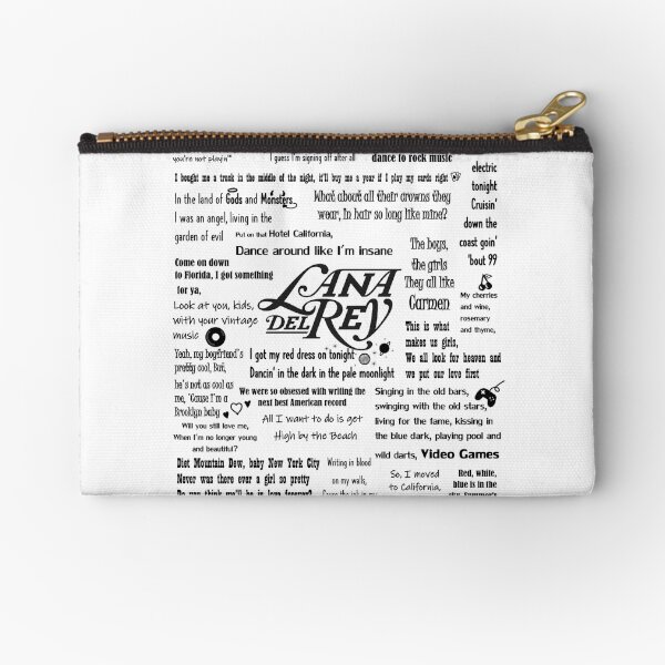 Lana Del Rey Lyrics Zipper Pouch