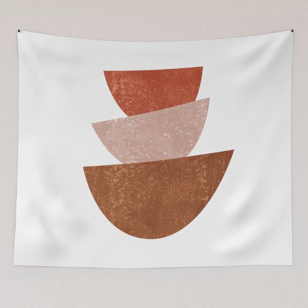 Item preview, Abstract Bowls 2 - Terracotta Abstract - Modern, Minimal, Contemporary Print - Brown, Beige designed and sold by Studio Grafiikka.
