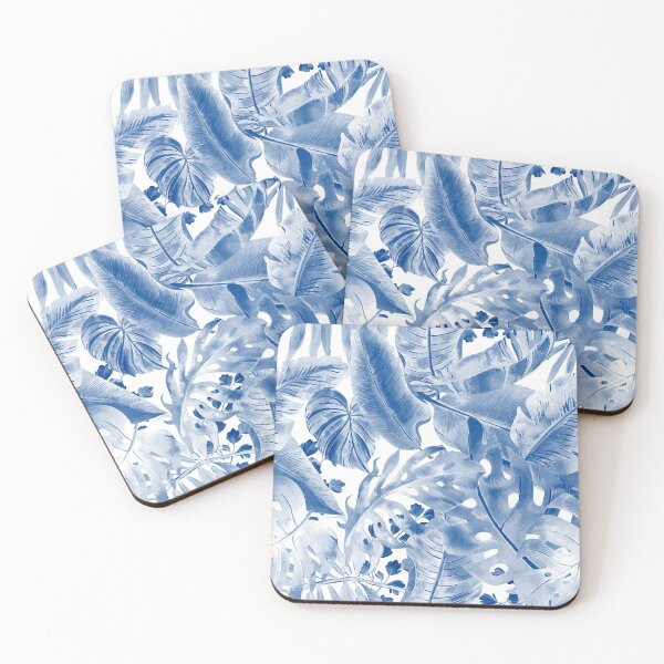 Item preview, Mediterranean Dusty Blue Tropical Foliage designed and sold by PixDezines.