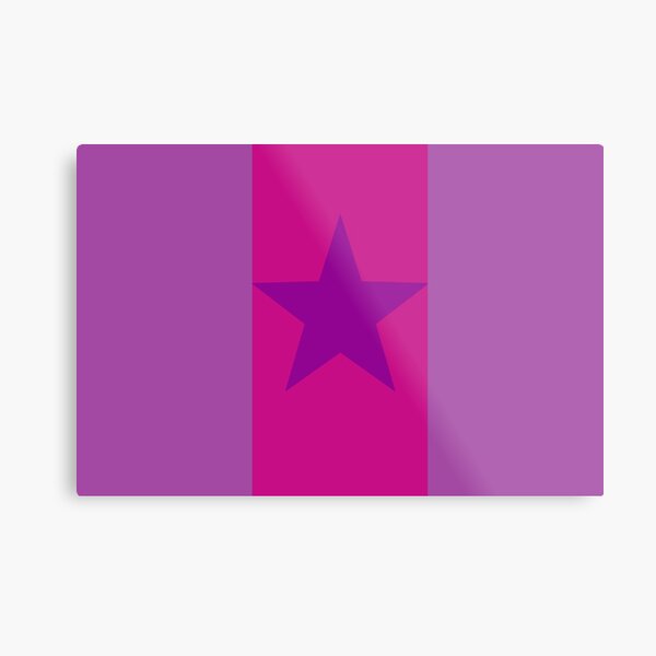Star Flag In Purple&Pink Metal Print